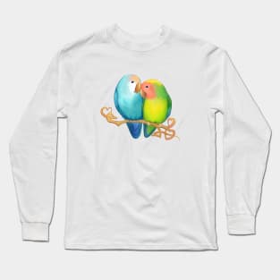 Pastel Lovebirds Long Sleeve T-Shirt